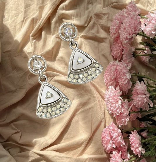 Triangle Drop Earrings – Modern Geometric Elegance in Bold Design